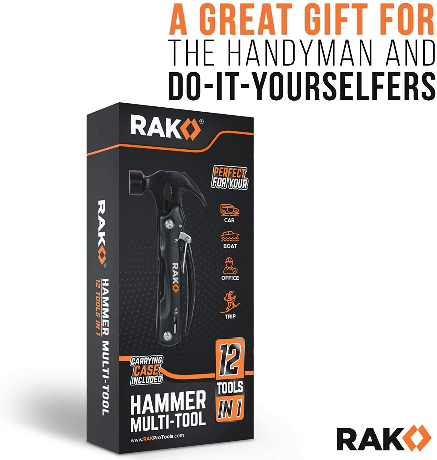 RAK Hammer Multi-Tool – Multi-Functional 12 in 1 Mini Hammer Camping Gear