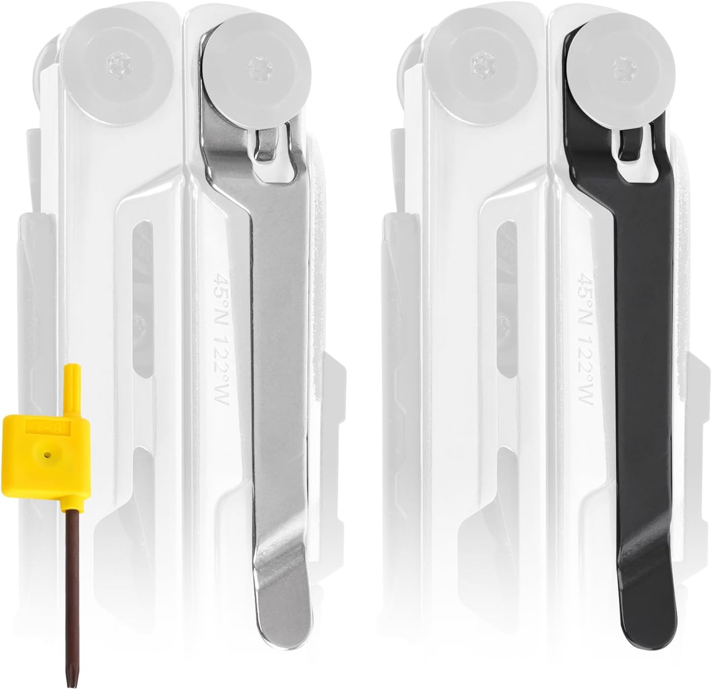 [2-Pack] Stainless Steel Pocket Clip – Perfect Fit for Leatherman Signal Multi-T