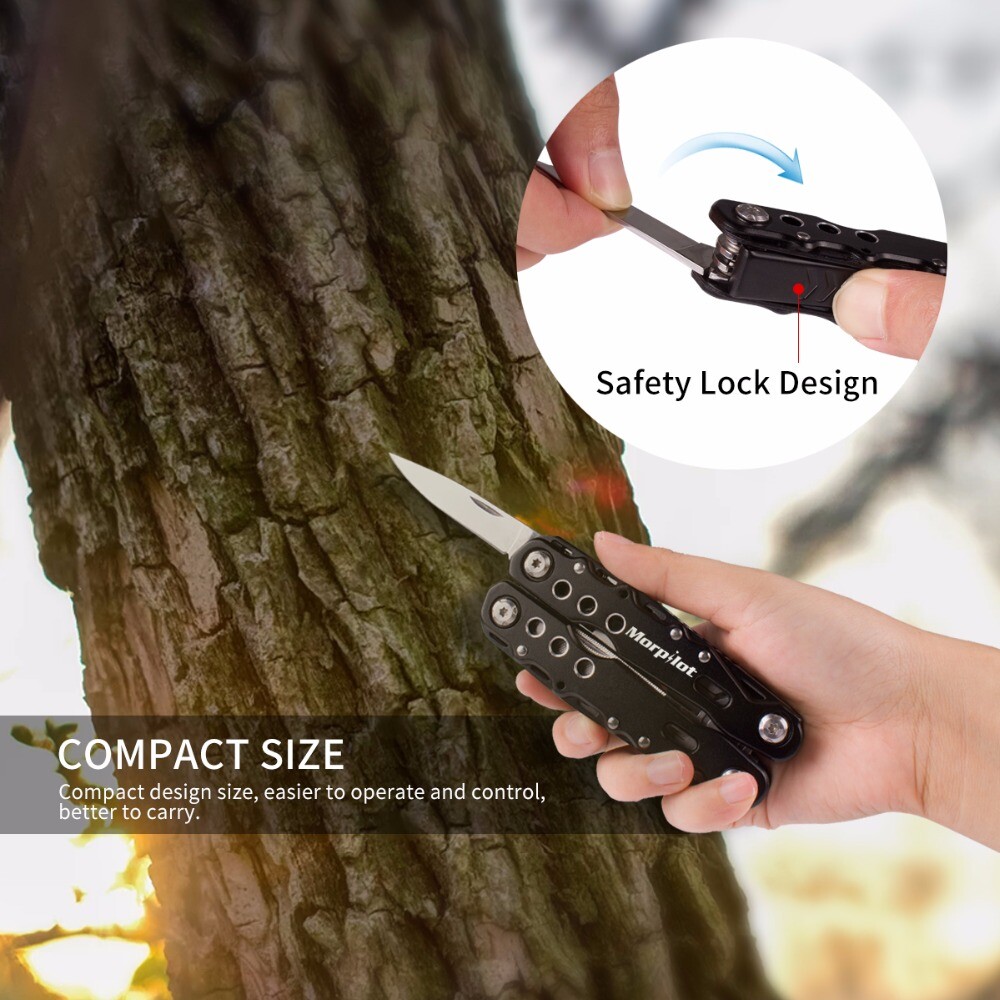 14-in-1 Multitool Plier Set Multi-Pliers w/ 500LM Tactical Flashlight Multi-Tool
