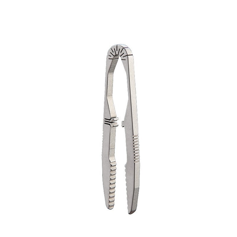EDC Titanium Snap Tweezers Flat Head Clip Portable Outdoor Keychain Small Tool