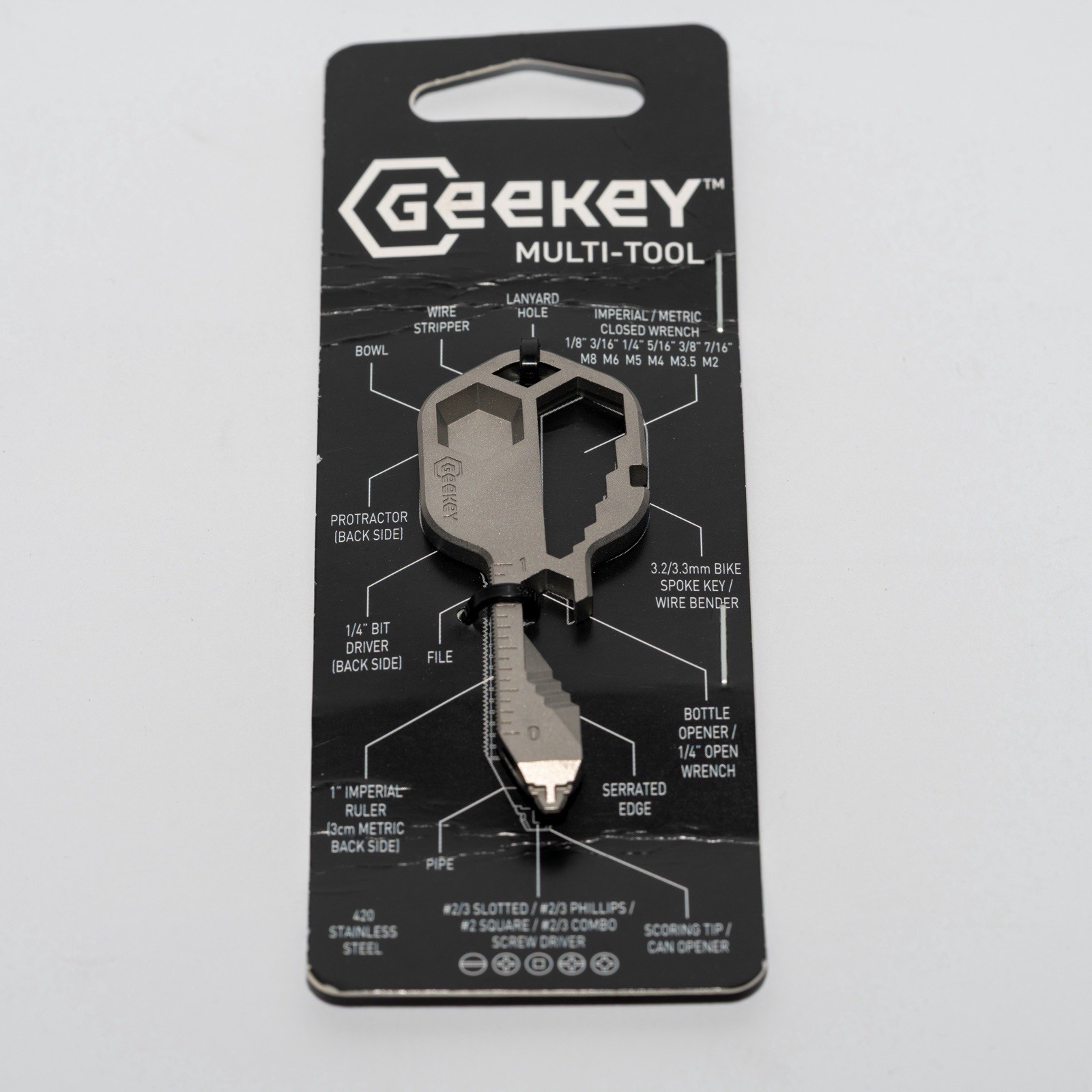 Geekey Original Stainless Steel EDC Multi-Tool Keychain Pocket Tool New