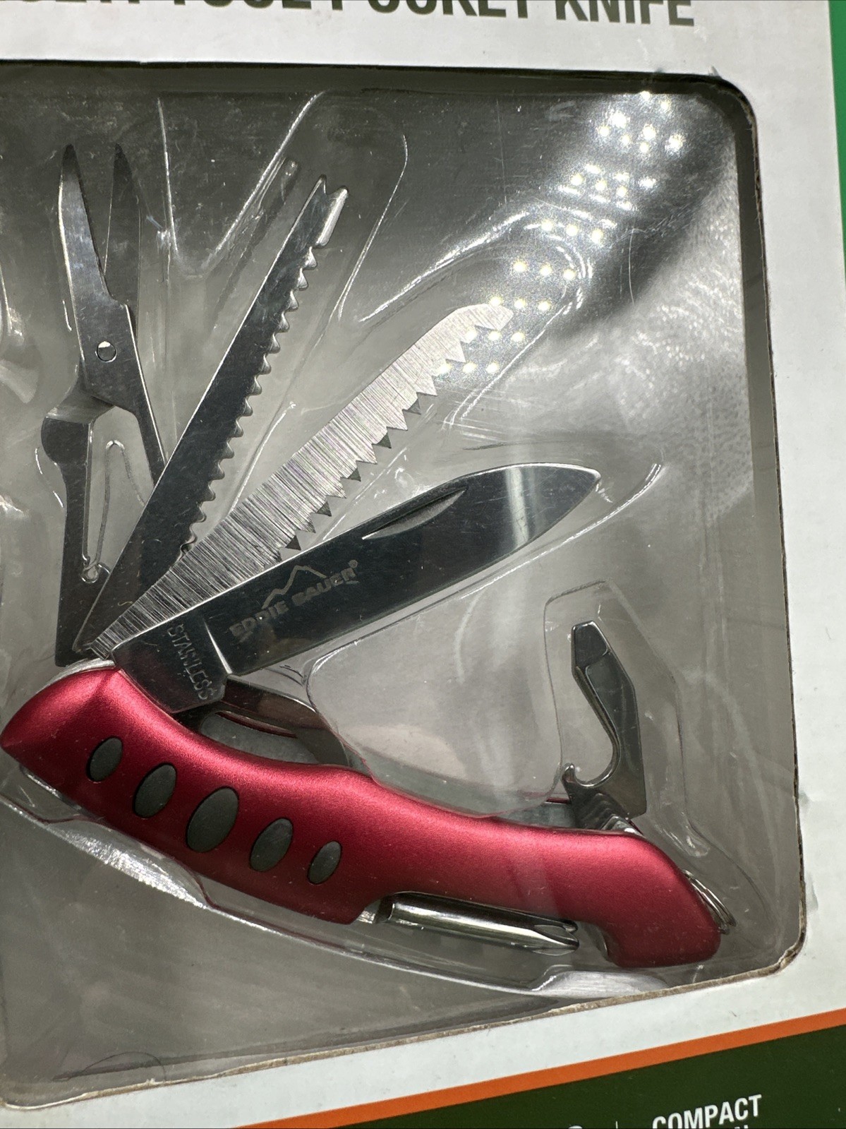 Brand New EDDIE BAUER Multi Tool Pocket Knife Stainless Steel 14 Functions