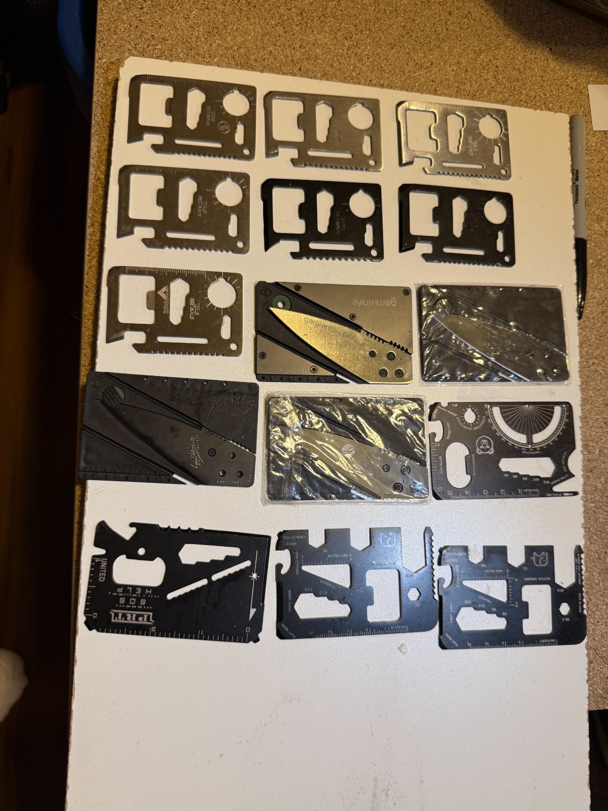 15 MULTIPURPOSE POCKET SURVIVAL TOOLS 4-716-B1-2-8 $5 OBO