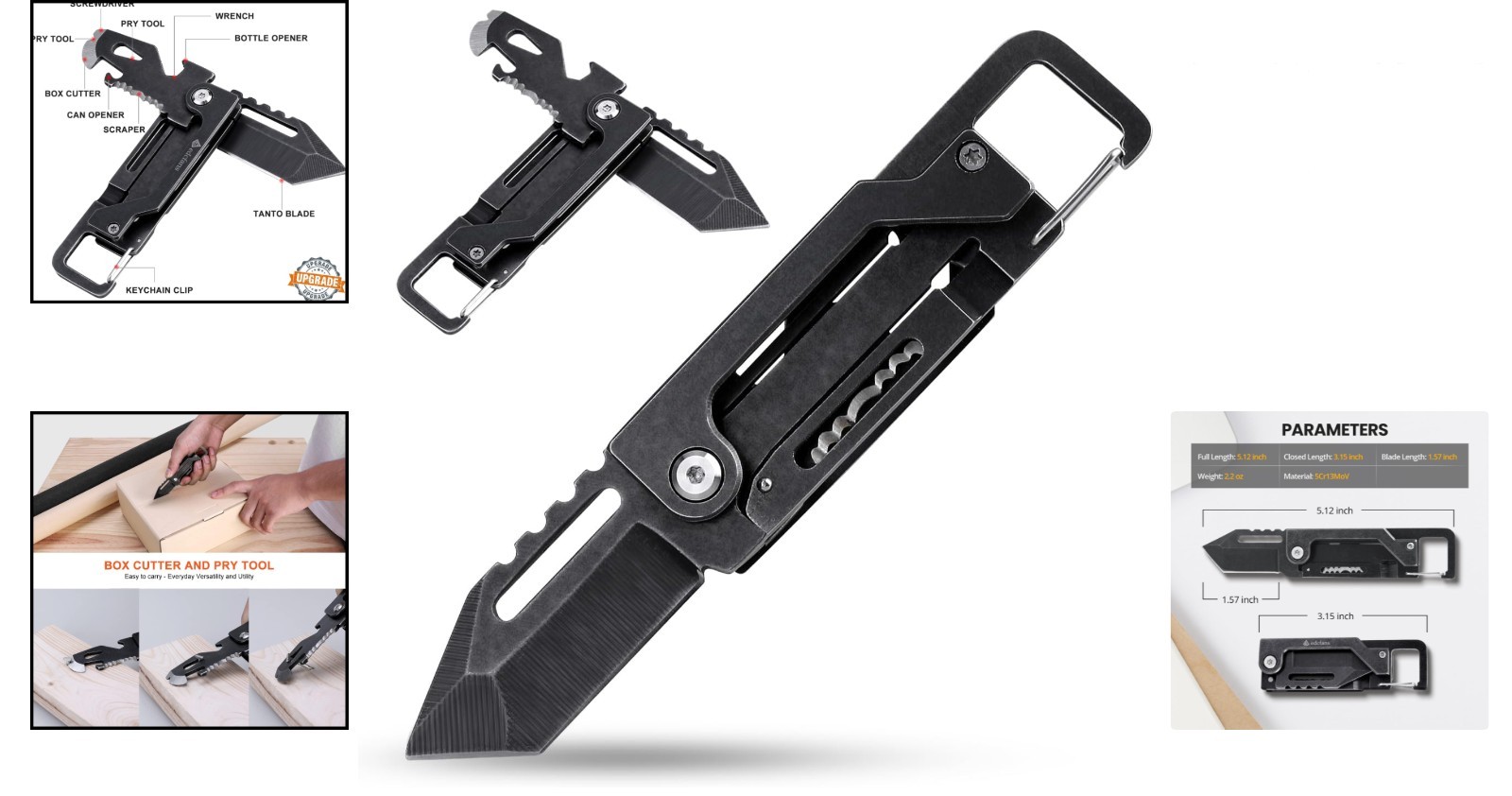 8-in-1 Stainless Steel Keychain Multitool – Your Everyday Companion