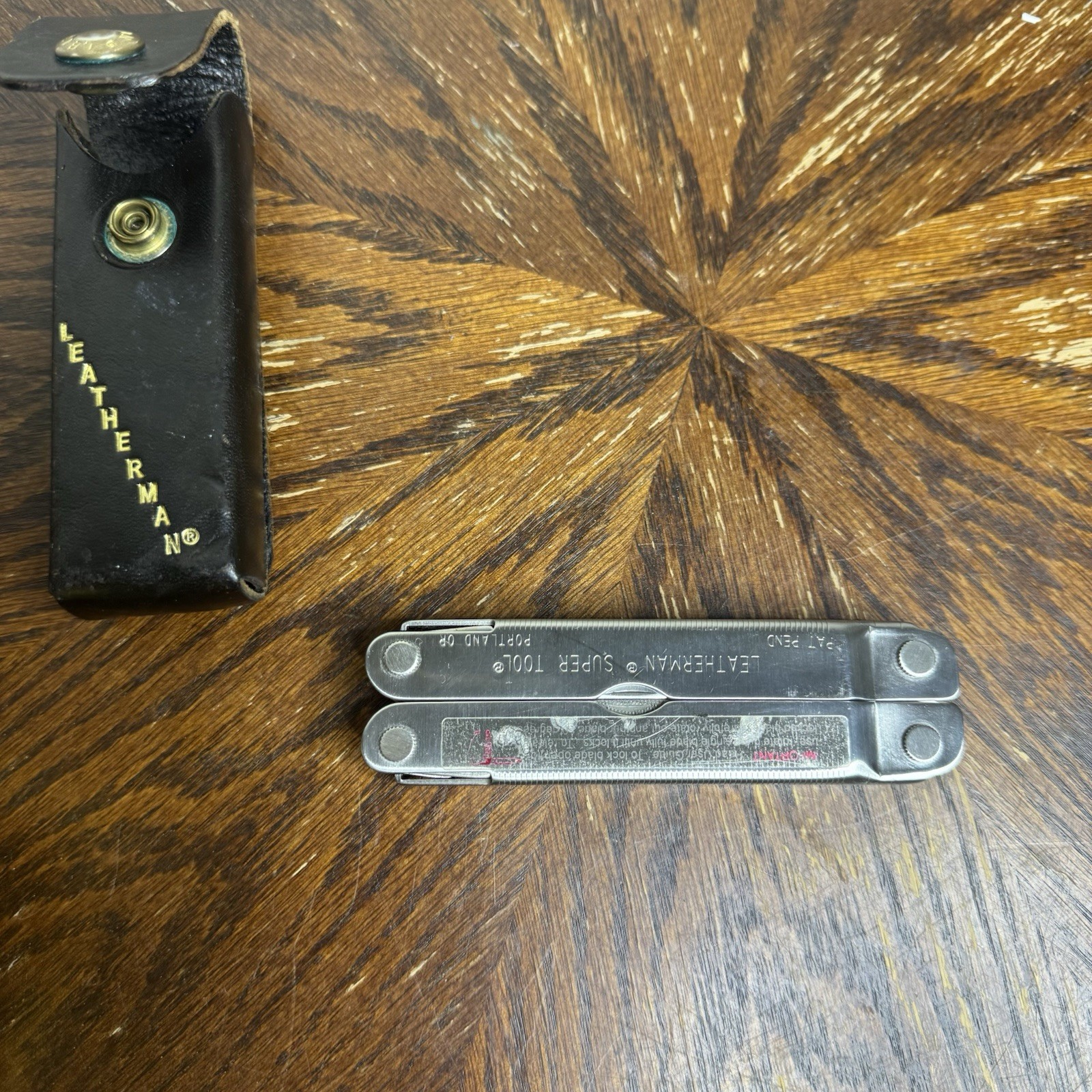 Vintage Pat Pend Leatherman Super Tool & Leather Sheath
