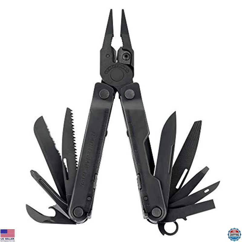 Multitool with Replaceable Wire Cutters & Saw, Black with MOLLE Sheath