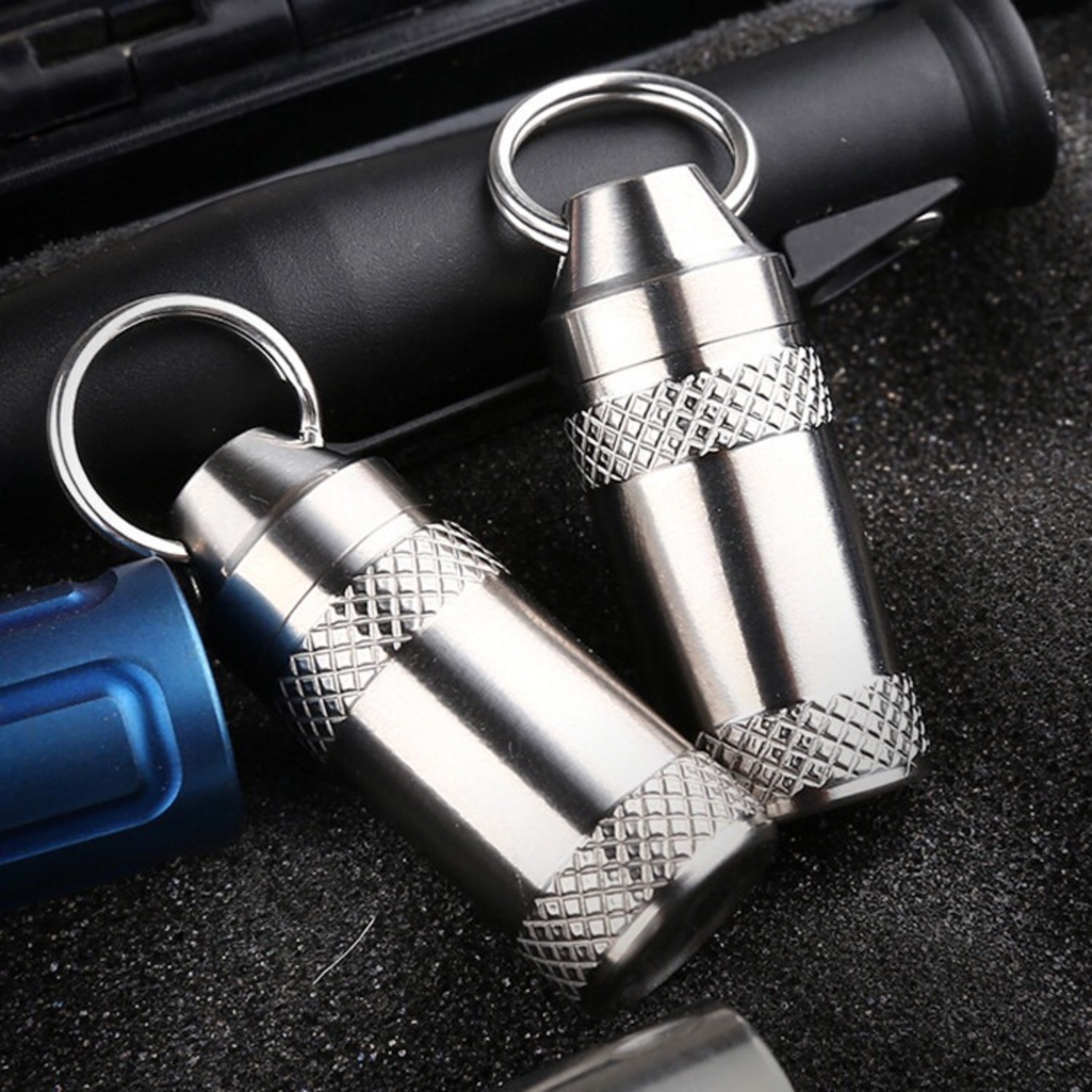 NEW Titanium Alloy Waterproof Case Pill Box Portable Container Pill Storage Box