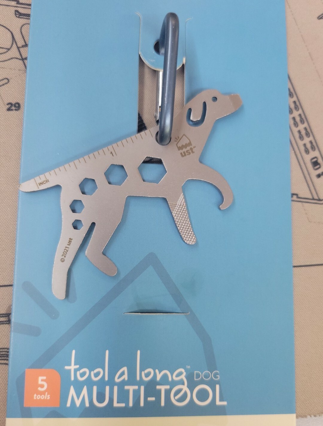 UST Dog Tool a Long Multi-Tool Pocket-Sized For Variety of Tasks Carabiner TSA