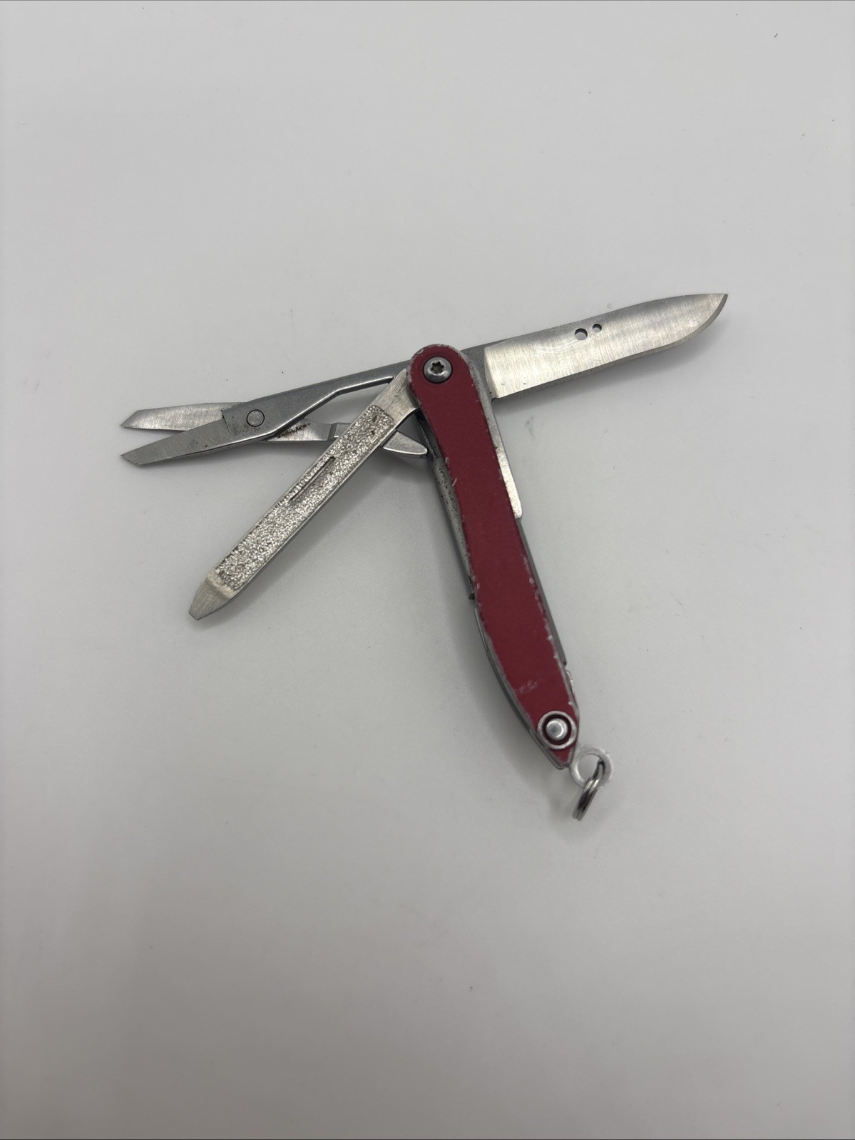 Original Leatherman Style Small Multi-Tool Red w/ Key Ring Retired READ – 4-2