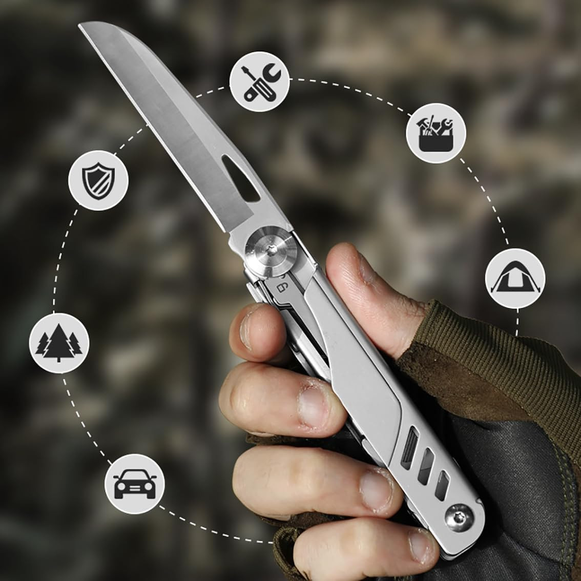 Multi Tool 13-In-1 Multitool Pocket Knifeknife,Quick Change Blades, Razor Sharp,