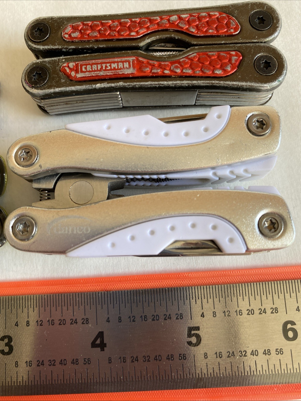 Lot Of 4 Small Multitools Danco Craftsman Brookstone Guidesman Blue Red White