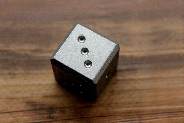 1PC Solid TC4 Titanium Dice EDC Toy Bar Entertainment Reusable Metal Ice Cube