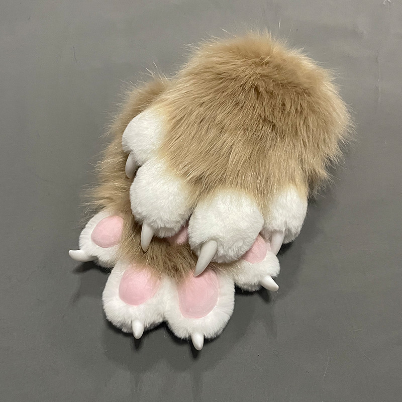 Furry Colorful Beast Claw Gloves Cat Mother Gloves Cat Claw Cute Plush