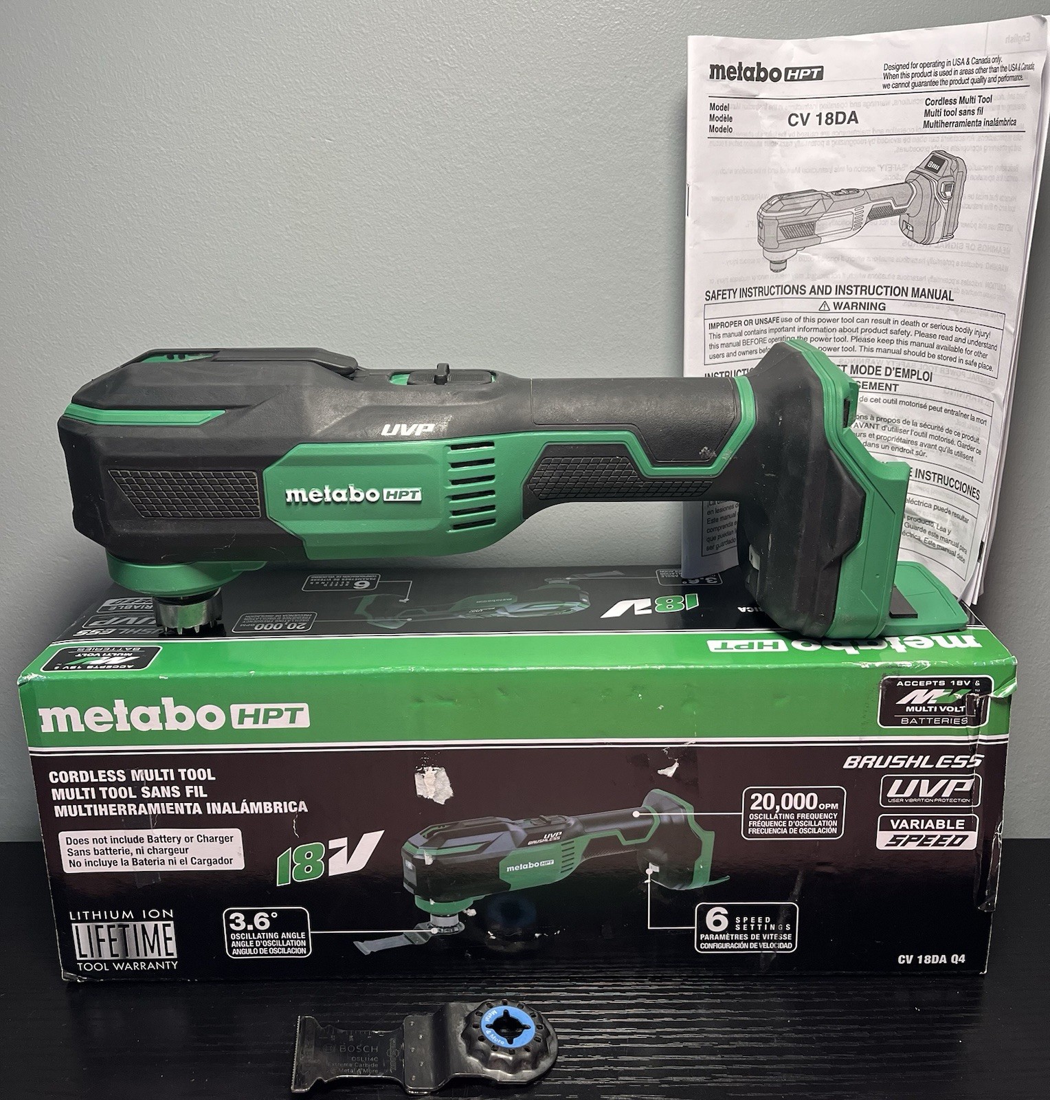 Metabo HPT CV 18DA Q4 18V Multivolt Cordless Oscillating Multi-Tool (Bare Tool)