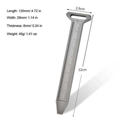 EDC Titanium Alloy Pry Bar Crowbar Ruler Portable Outdoor Camping Multi Tools
