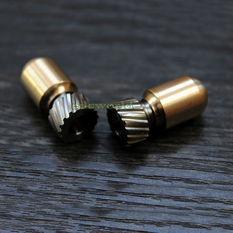 EDC TITANER Titanium + Brass EDC Bead Key Parachute Cord Pendant Lanyard DIYBead