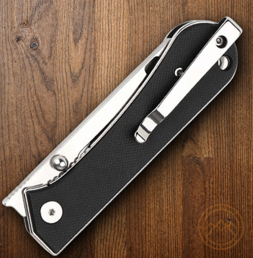 NUKNIVES Kumpanter Folding Screwdriver With Bits Pocket Clip Liner Lock Black