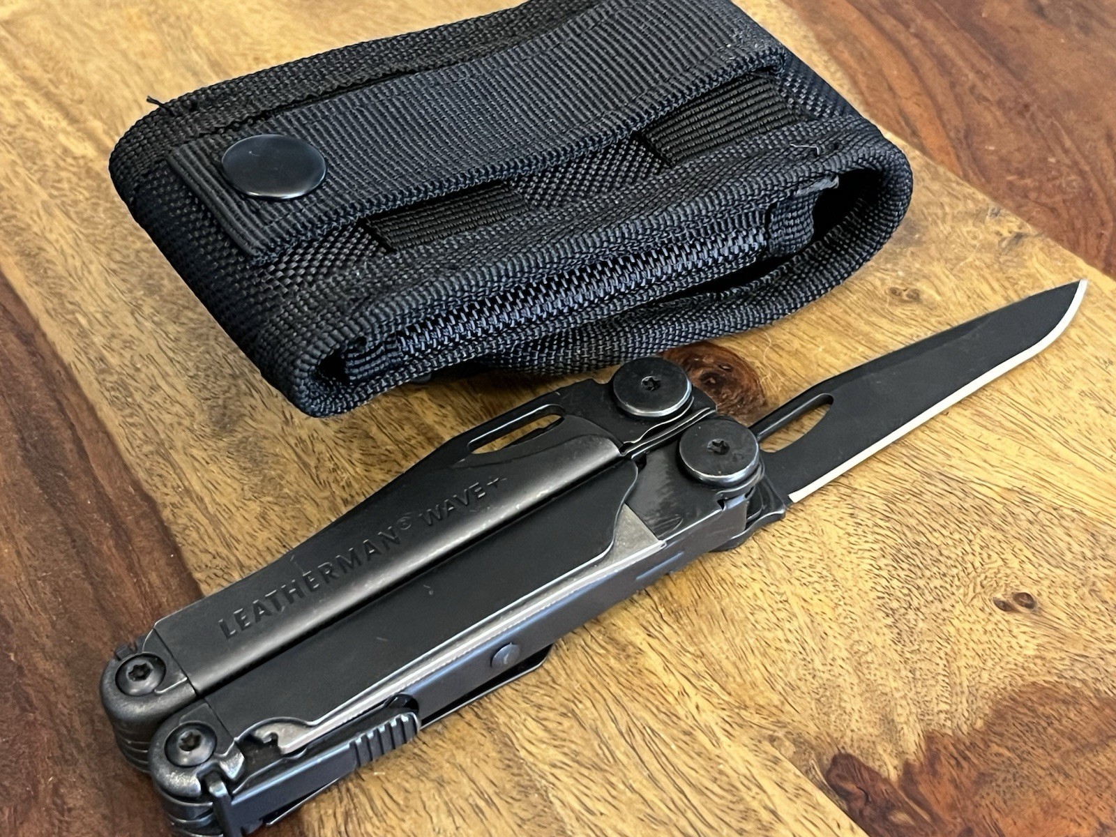 2021 Leatherman Wave Plus Black Oxide Multi-Tool EXCELLENT!!! w/Beautiful Sheath