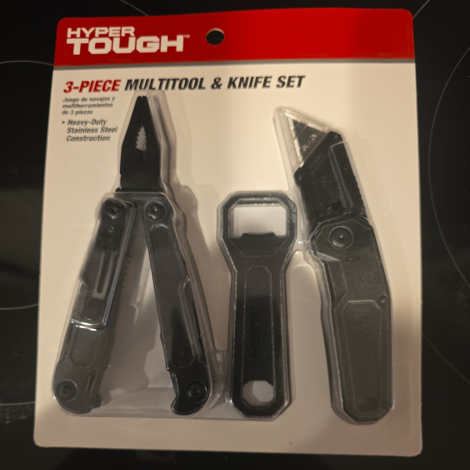 Multi Tool Hyper Tough 3 Piece Multi Tool & Knife Set w/Bottle opener Brand new