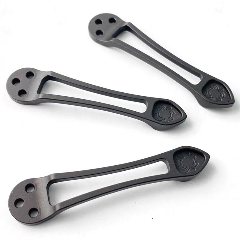 Titanium Pocket Knife CNC Back Clip For Spyderco C81 Paramilitary 2 Para 3