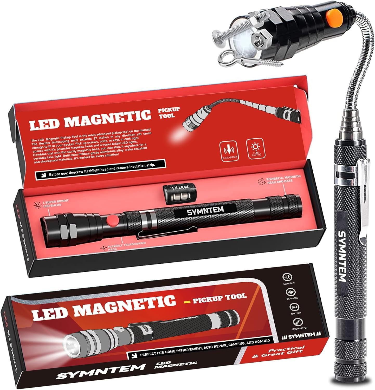 Fathers Day Dad Gifts, Magnetic Pickup Tool, Telescoping Magnet Pickup Tool with