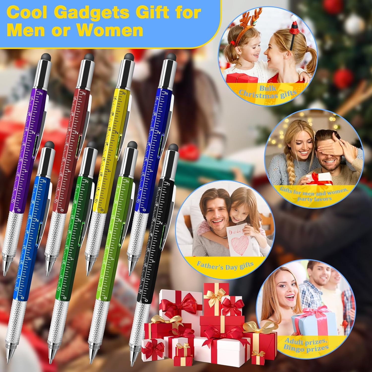 HOFASON Stocking Stuffers Christmas Bulk Gifts for Men, 24 Pcs 6 in 1 Multitool