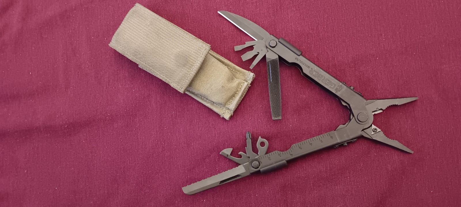 MILITARY GERBER NEEDLE NOSE PLIERS MULTI-TOOL TAN SHEATH