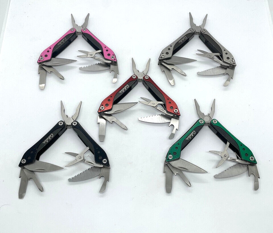 Cabela’s 7-in-1 Mini Multi-Tool Various Colors Keychain Carry Knife Pliers EDC
