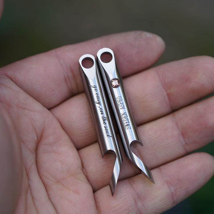 High quality EDC Tool Collectibles Titanium zirconium alloy Asp60 Damascus 59mm