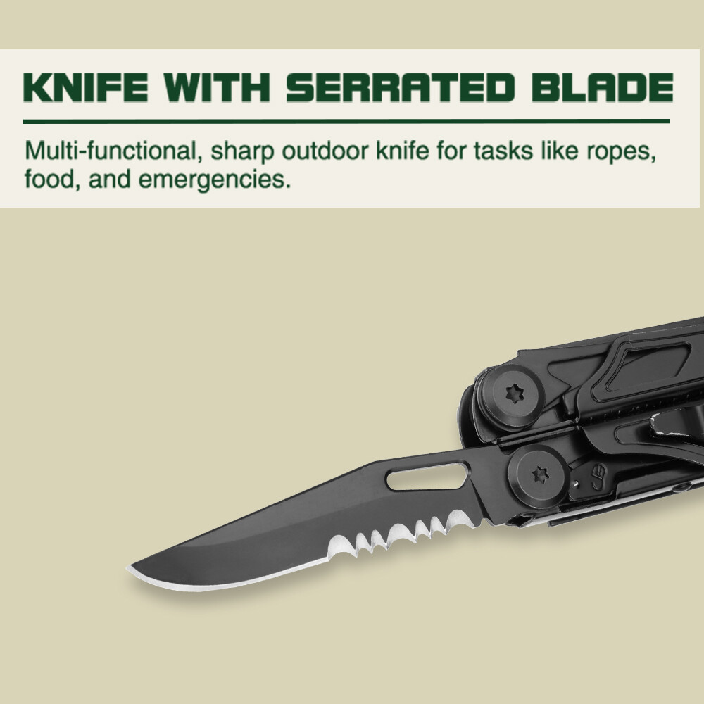 MOSSY OAK 19-in-1 Stainless Steel Multi Tool Plier Folding Pocket Survival Tools