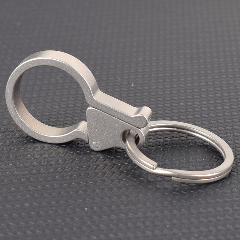 Titanium Alloy Side Open Keychain Tool EDC DIY Pendant Hanging Buckle HangingEDC