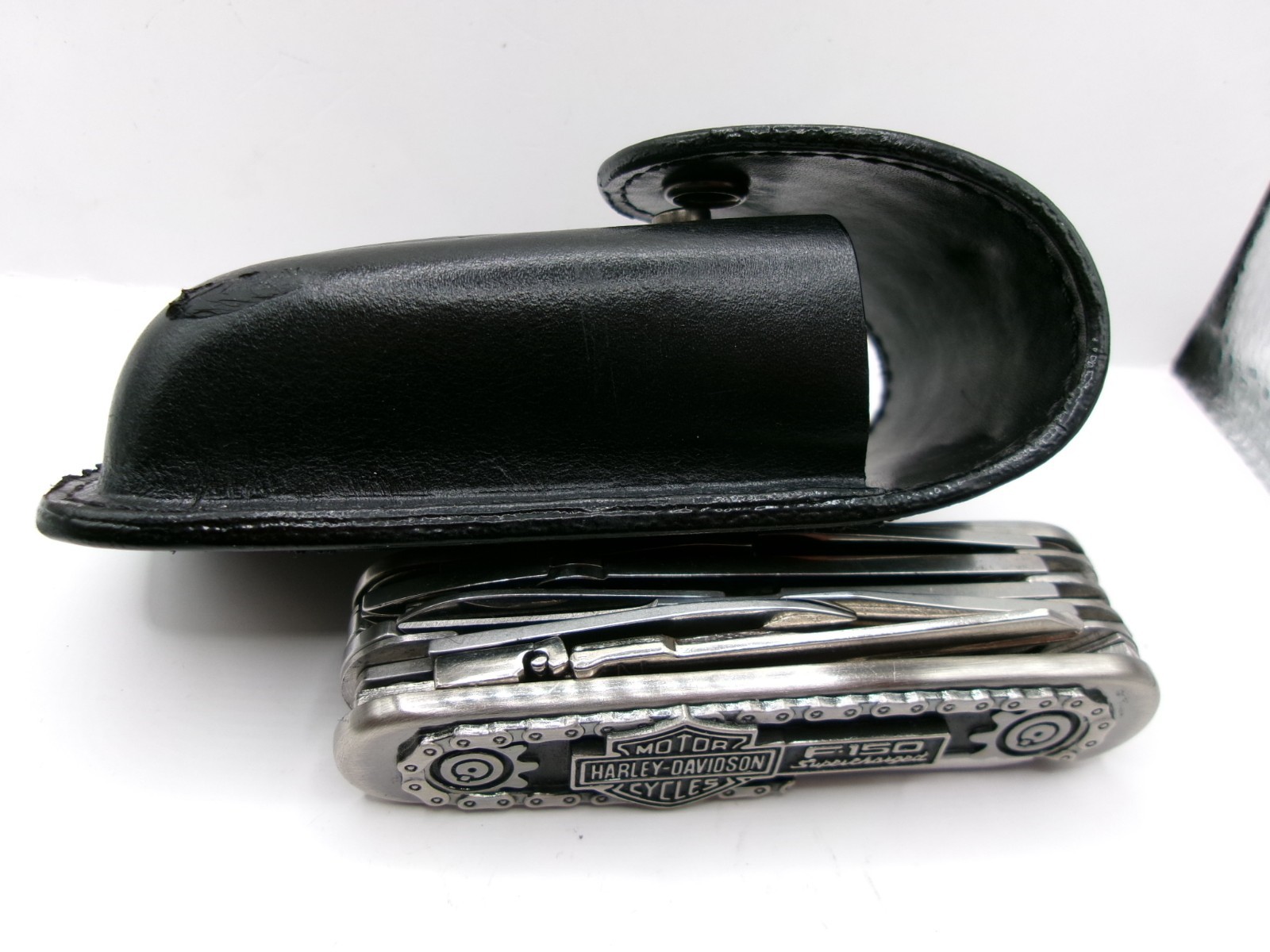 Harley Davidson Multitool Ford Harley-Davidson™ F-150 Knife with Leather Sheath
