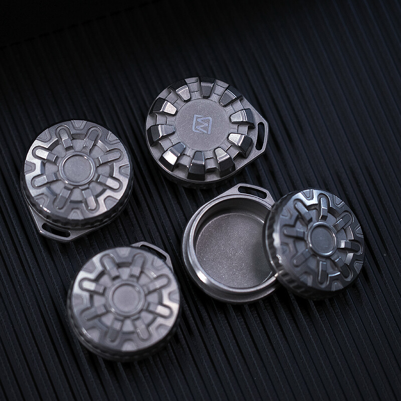 EDC Titanium Alloy Waterproof Case Portable Sealed Medicine Storage Box Pendant