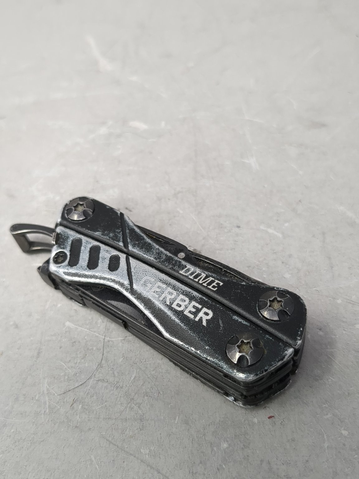 Gerber Dime Mini Multi-Tool Pliers Scissors Knife File Black Compact