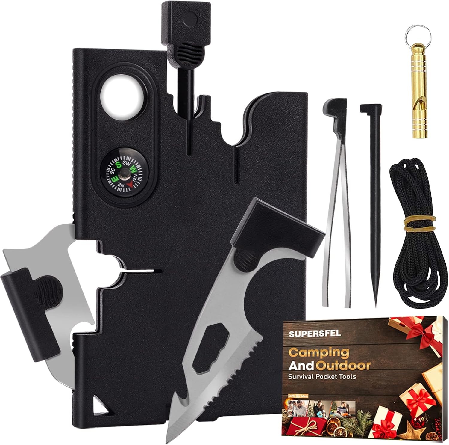 Credit Card Tool Multitool Christmas Stocking Stuffers 18 in 1 Cool Gadgets