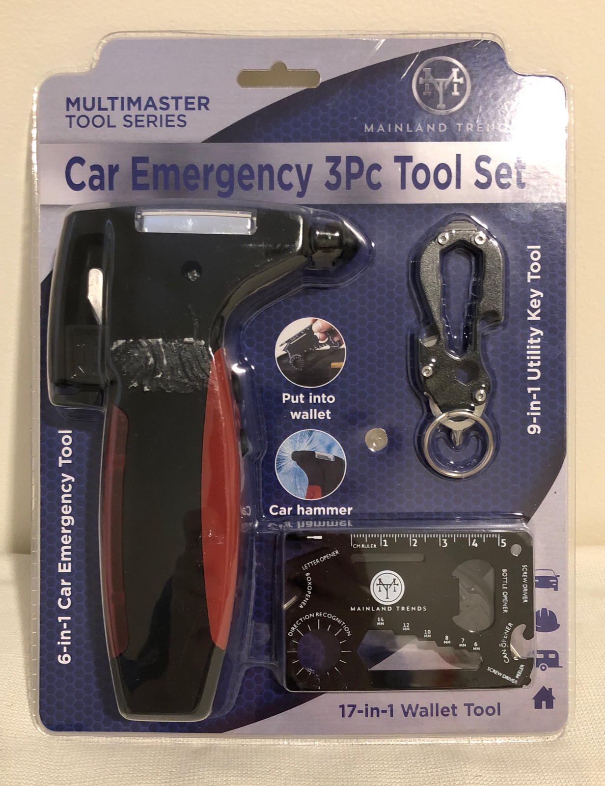New Car Emergency 3pc Tool Set by Mainland Trends – Item # 1362