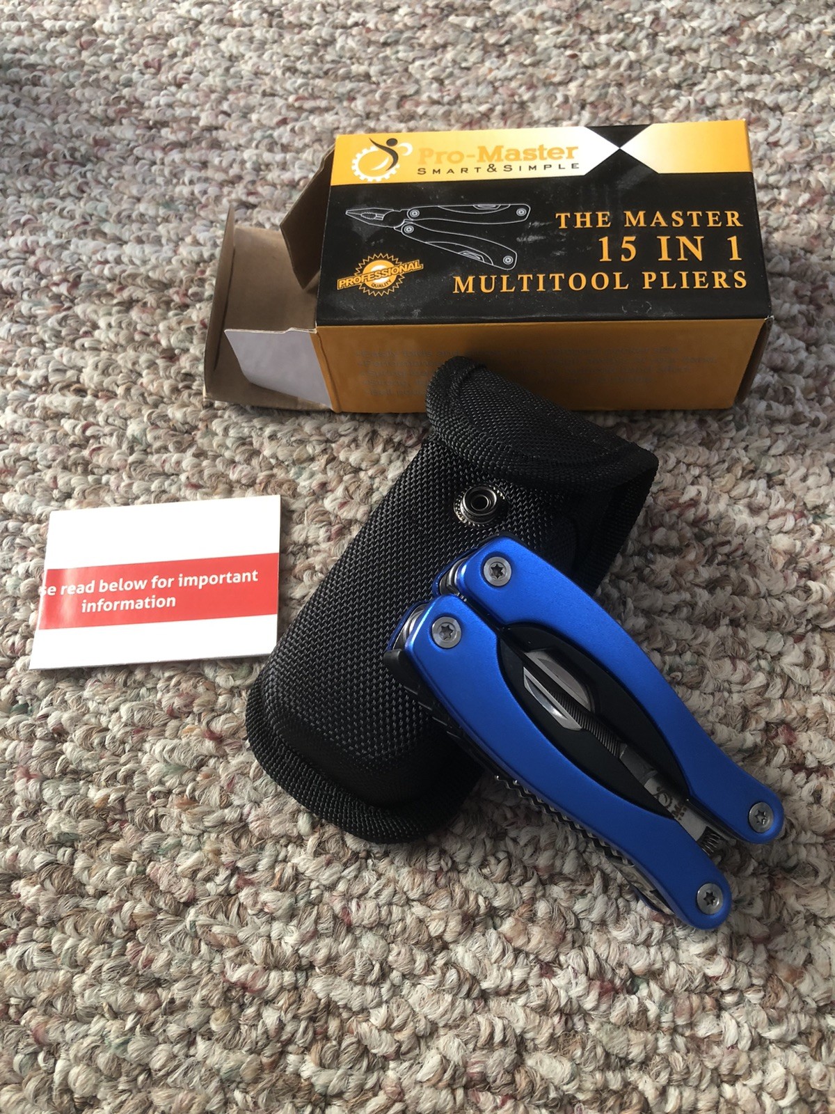 New Promaster 15-in-1 Multitool Pliers Stainless Camping Survival Pocket Tool