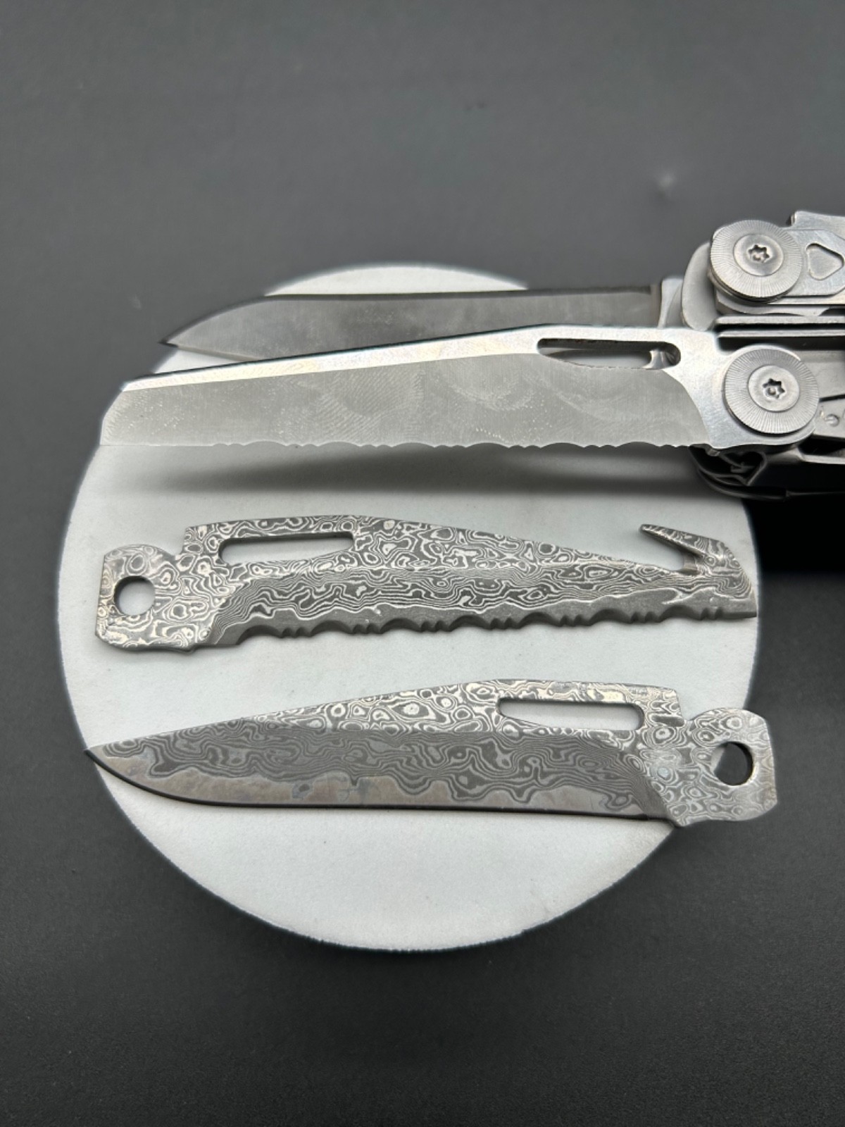 VG10 Damascus Blade For Leatherman SURGE – MAIN KNIFE/SAW EDC UPGRADE