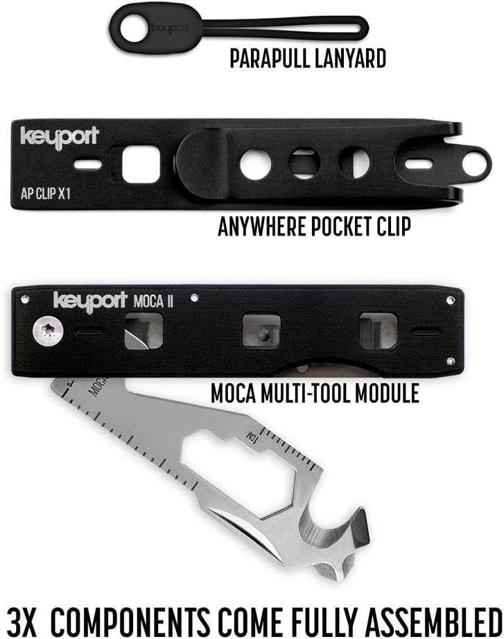 Compact 11-in-1 Keychain Multitool W/ Pocket Clip & ParaPull Bottle Opener Box