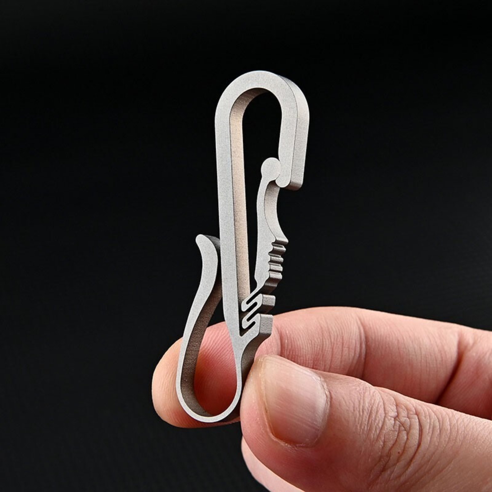 Titanium Alloy Key chain Carabiner with Key Ring Waist Hanging Buckle EDC Tool
