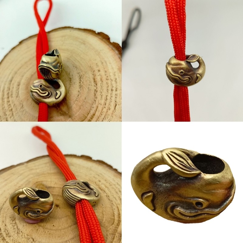 Vintage Brass Beads Fashion Parachute Cord Beads for Lanyard Pendants Key