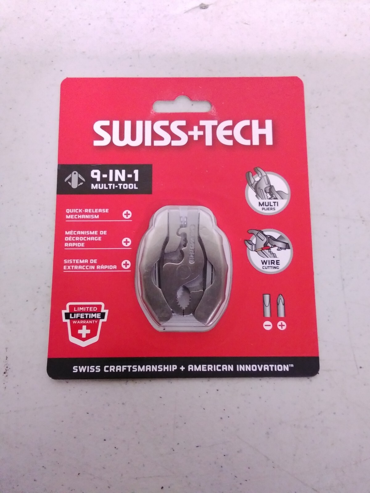 Polished SS 9-in-1 Micro Pocket Multitool with Screwdrivers, Pliers ST50016