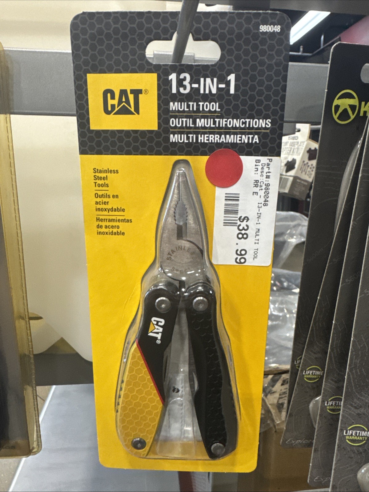 Caterpillar Multi-Function Tool 13-In-1 Aluminum Handle Stainless Tools 980048