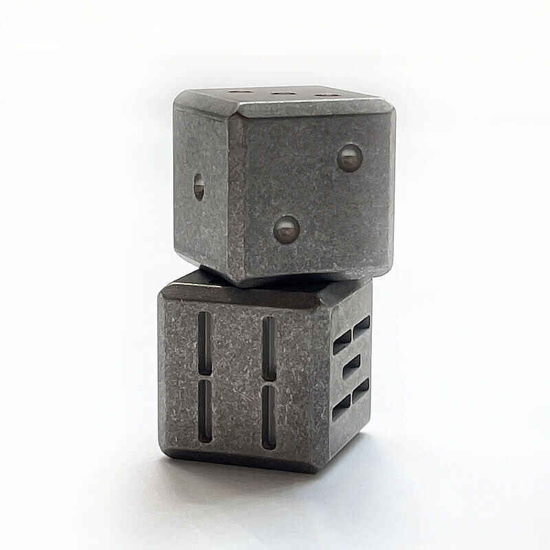 1PC Solid TC4 Titanium Dice EDC Toy Bar Entertainment Reusable Metal Ice Cube
