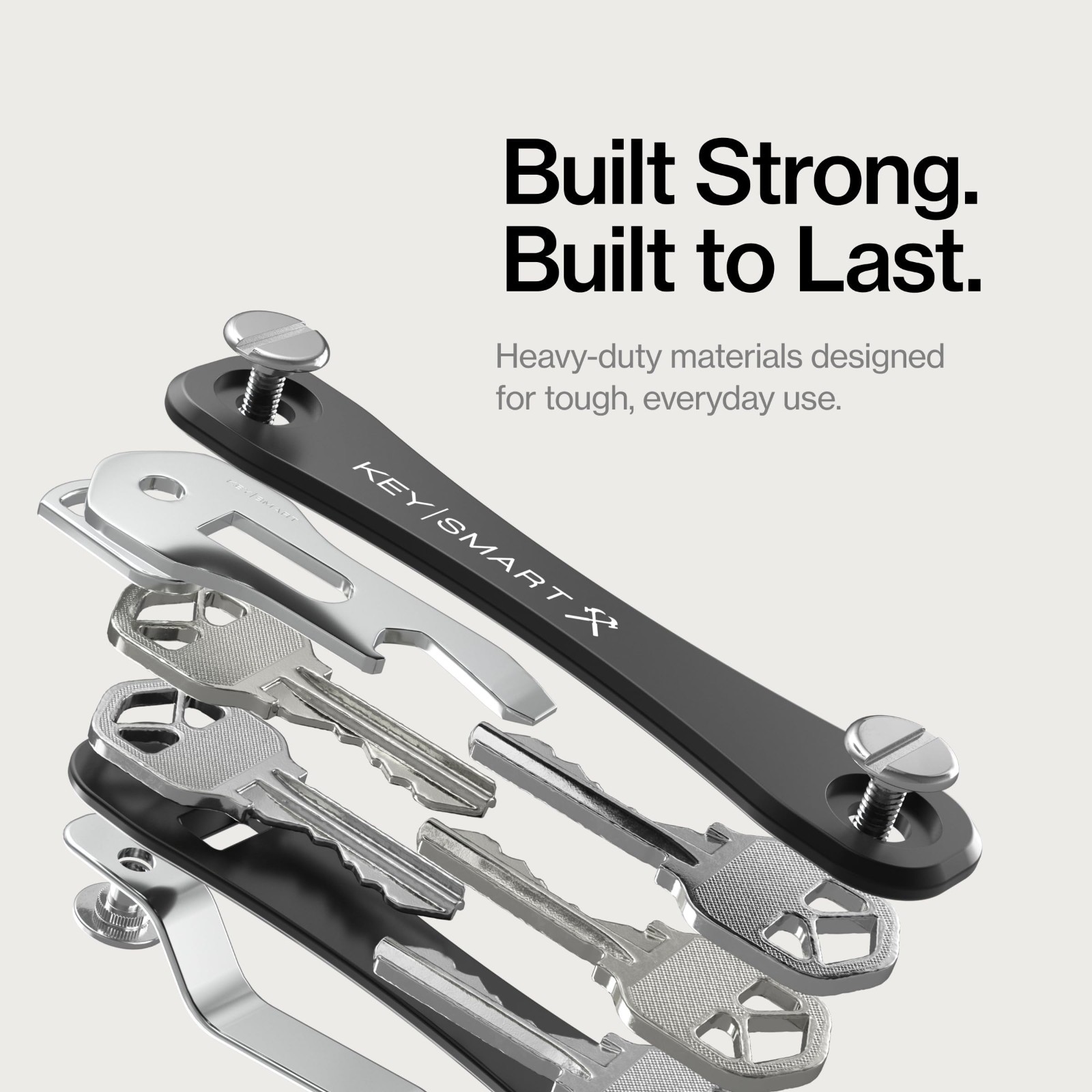 Rugged Multitool Key Holder for Keychain – Bottle Opener, Pocket Clip, EDC Organ