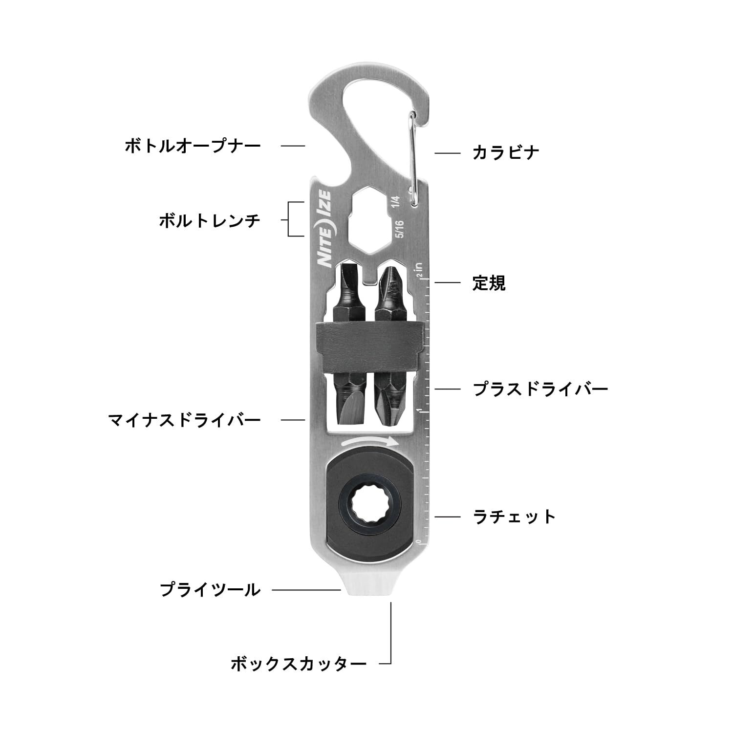 New Nite Ize DoohicKey Ratchet Tool KMTRT-11-R3
