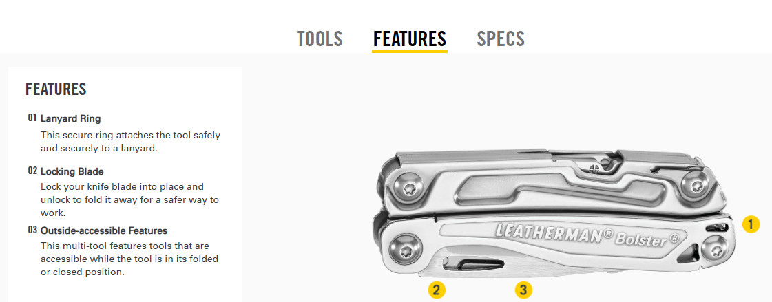 LEATHERMAN BOLSTER 13 TOOL MULTI-TOOL W/SHEATH NIP 25 YEAR WARRANTY MADE USA