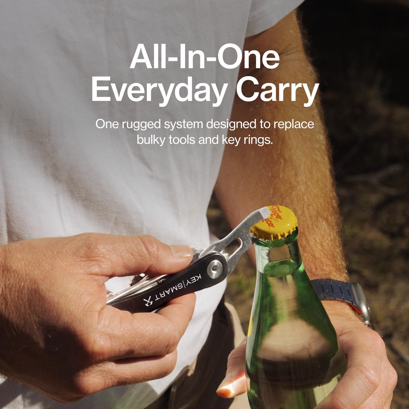Rugged Multitool Key Holder for Keychain – Bottle Opener, Pocket Clip, EDC Organ