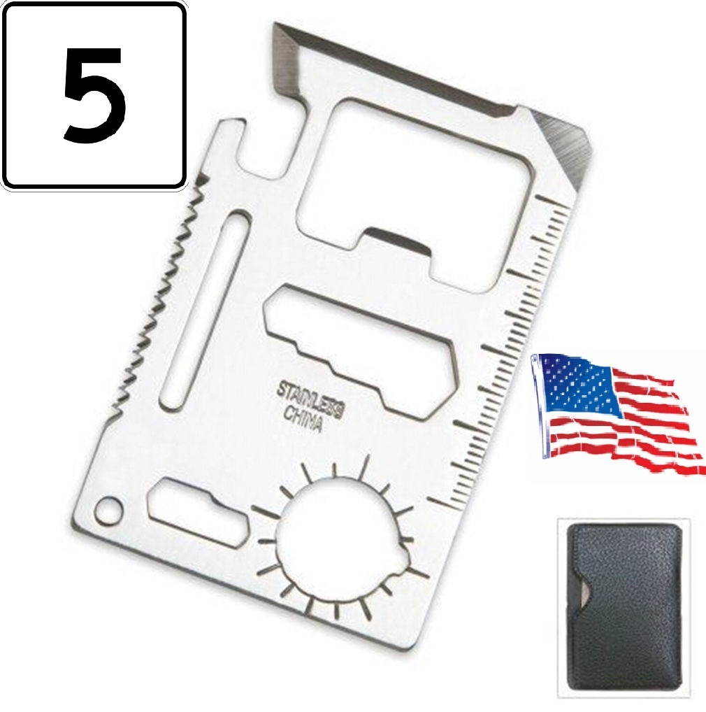 11 in 1 Multi EDC Tools Hunting Survival Camping Military Credit Card Knife