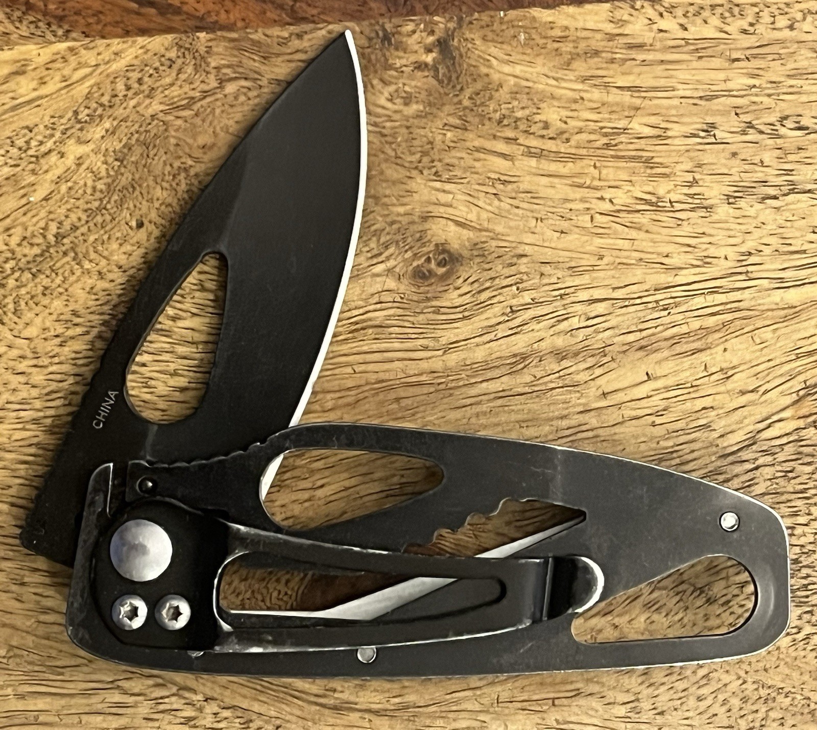 Snap-On BLACK Pocket Knife VERY NICE!! TSA Confiscated ~TASKCo